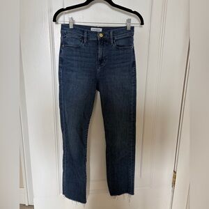 Frame Denim Women's Dark Blue Straight Leg Jeans